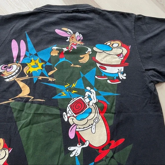Authentic Vintage Ren & Stimpy All Over Print T-Shirt Sz XL  Perfect condition - Picture 9 of 10